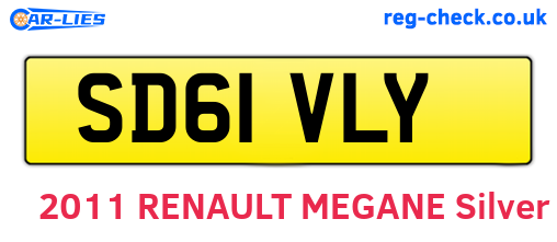 SD61VLY are the vehicle registration plates.