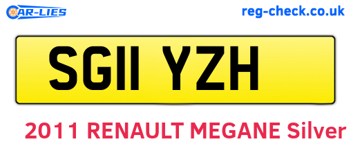 SG11YZH are the vehicle registration plates.