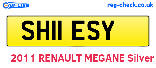 SH11ESY are the vehicle registration plates.