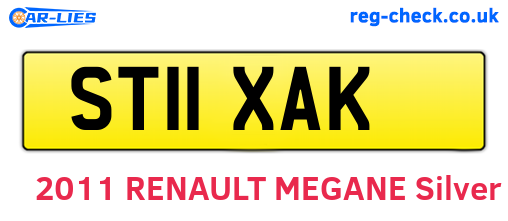 ST11XAK are the vehicle registration plates.