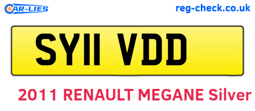 SY11VDD are the vehicle registration plates.