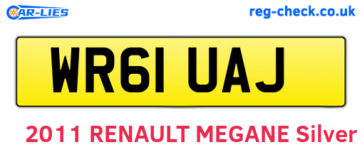 WR61UAJ are the vehicle registration plates.