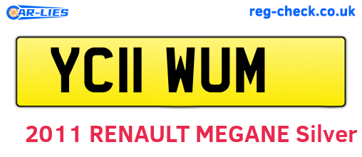 YC11WUM are the vehicle registration plates.