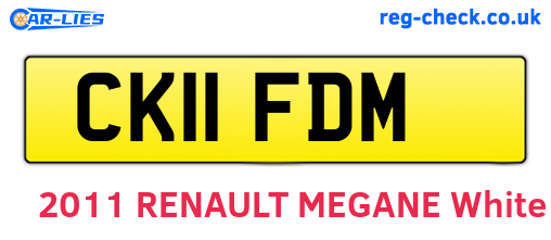 CK11FDM are the vehicle registration plates.