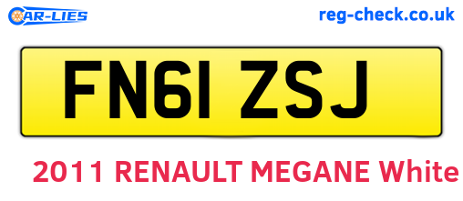 FN61ZSJ are the vehicle registration plates.