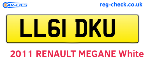 LL61DKU are the vehicle registration plates.