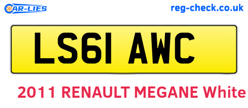 LS61AWC are the vehicle registration plates.