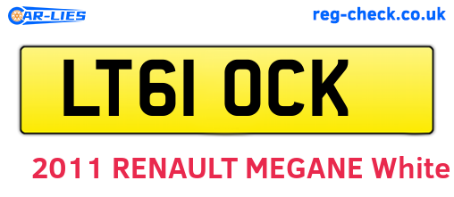 LT61OCK are the vehicle registration plates.