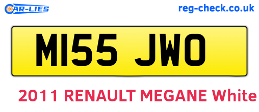 M155JWO are the vehicle registration plates.