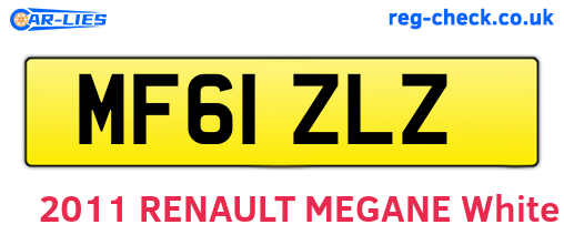 MF61ZLZ are the vehicle registration plates.