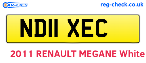 ND11XEC are the vehicle registration plates.