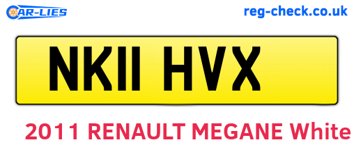 NK11HVX are the vehicle registration plates.