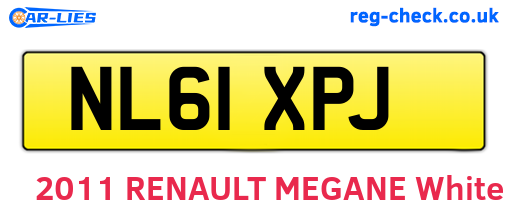 NL61XPJ are the vehicle registration plates.