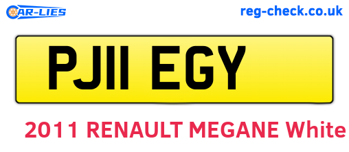 PJ11EGY are the vehicle registration plates.