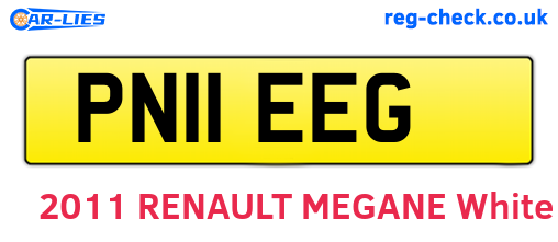 PN11EEG are the vehicle registration plates.