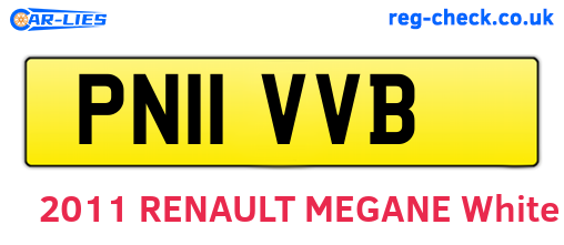PN11VVB are the vehicle registration plates.