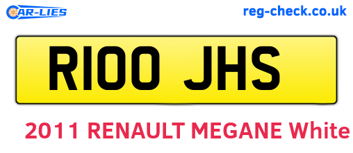 R100JHS are the vehicle registration plates.