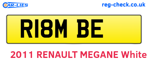R18MBE are the vehicle registration plates.