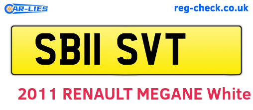 SB11SVT are the vehicle registration plates.