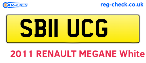 SB11UCG are the vehicle registration plates.