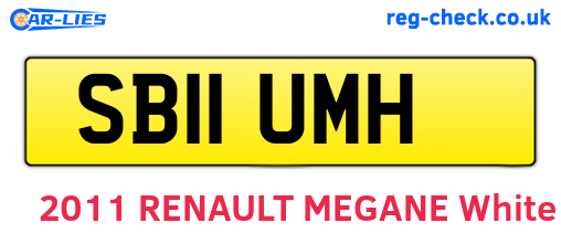 SB11UMH are the vehicle registration plates.
