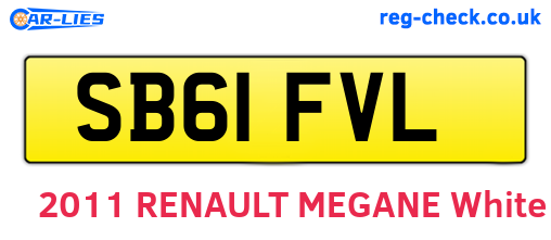 SB61FVL are the vehicle registration plates.