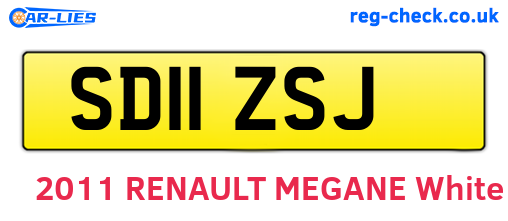 SD11ZSJ are the vehicle registration plates.