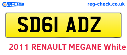 SD61ADZ are the vehicle registration plates.