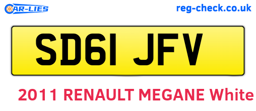 SD61JFV are the vehicle registration plates.
