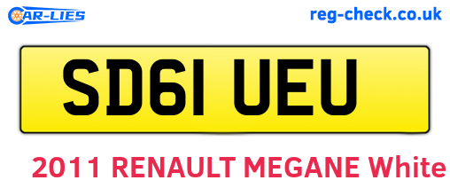 SD61UEU are the vehicle registration plates.
