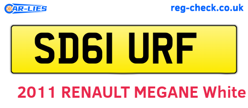 SD61URF are the vehicle registration plates.