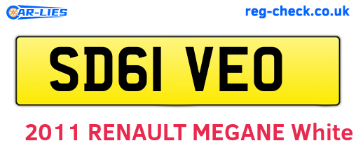 SD61VEO are the vehicle registration plates.
