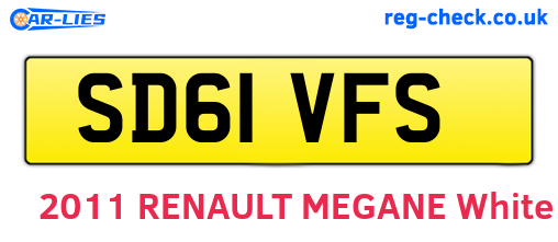 SD61VFS are the vehicle registration plates.