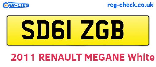 SD61ZGB are the vehicle registration plates.