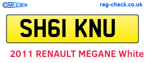 SH61KNU are the vehicle registration plates.