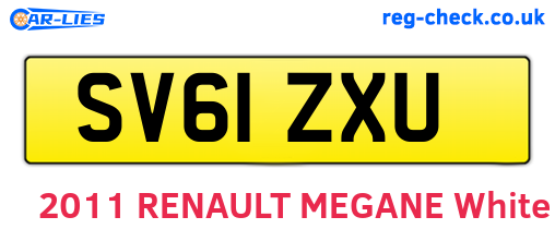 SV61ZXU are the vehicle registration plates.