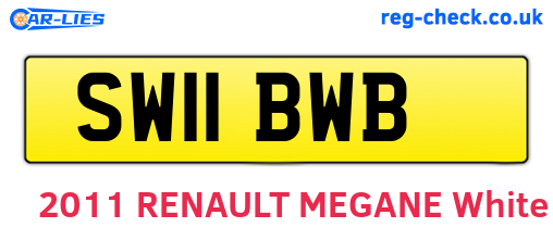 SW11BWB are the vehicle registration plates.