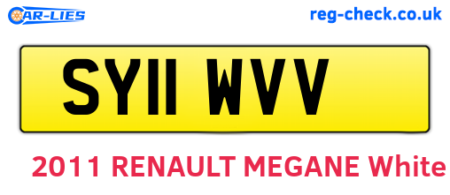 SY11WVV are the vehicle registration plates.