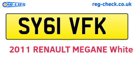 SY61VFK are the vehicle registration plates.