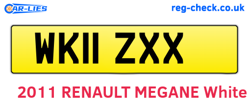WK11ZXX are the vehicle registration plates.