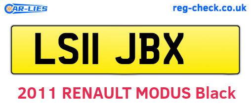 LS11JBX are the vehicle registration plates.