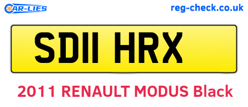 SD11HRX are the vehicle registration plates.