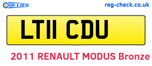 LT11CDU are the vehicle registration plates.