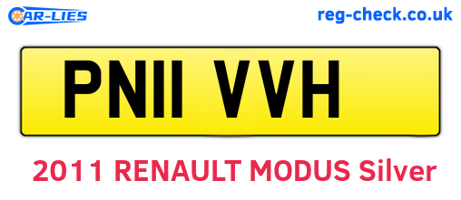 PN11VVH are the vehicle registration plates.