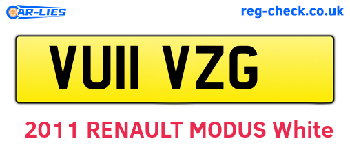 VU11VZG are the vehicle registration plates.