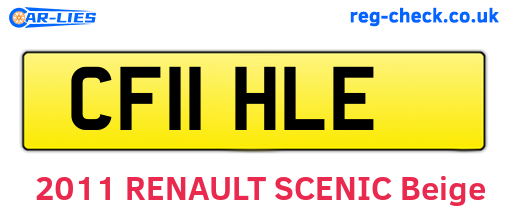 CF11HLE are the vehicle registration plates.