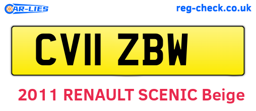 CV11ZBW are the vehicle registration plates.