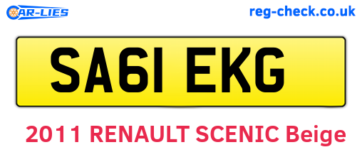 SA61EKG are the vehicle registration plates.