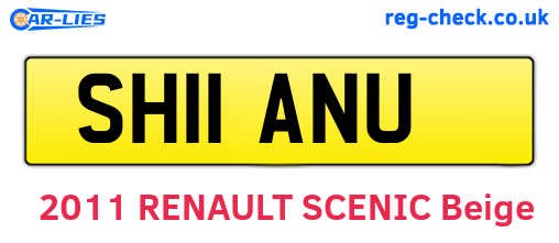 SH11ANU are the vehicle registration plates.