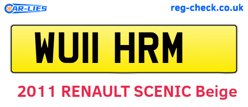 WU11HRM are the vehicle registration plates.